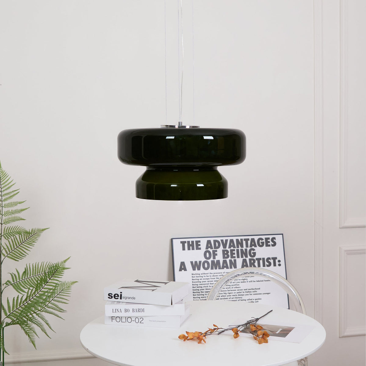 Naika Glass Linear Pendant Light