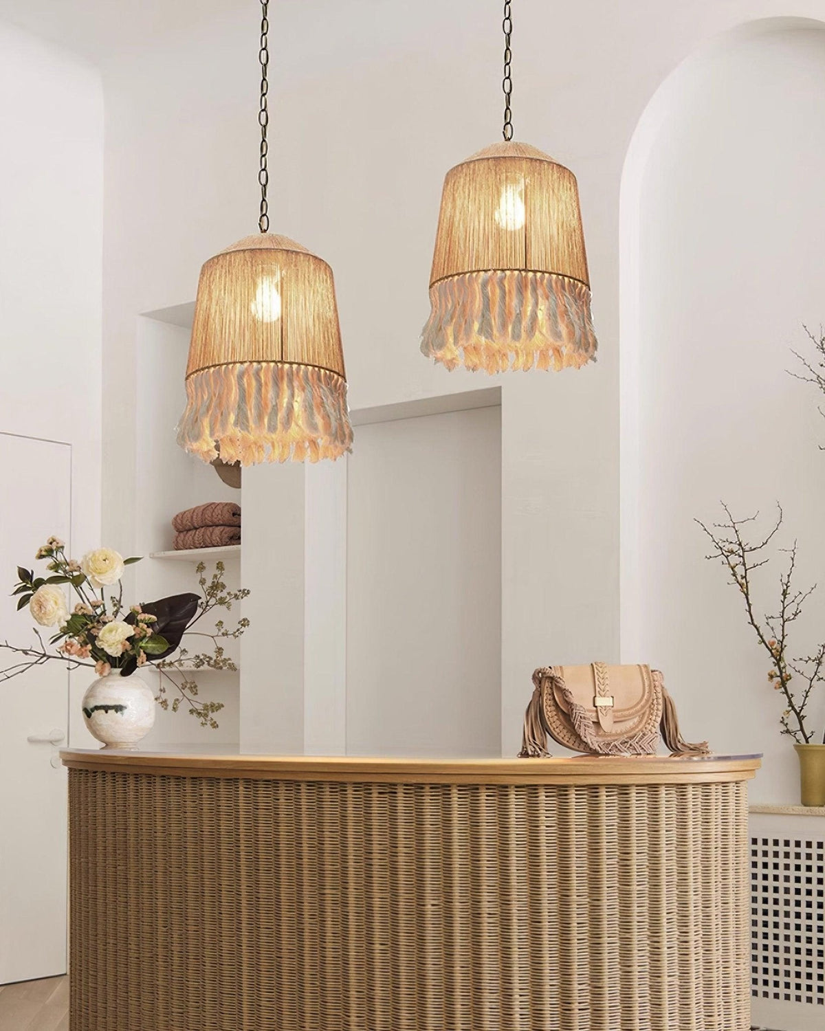 Serenenne Pendant Lamp Cotton Tassels for Living Room