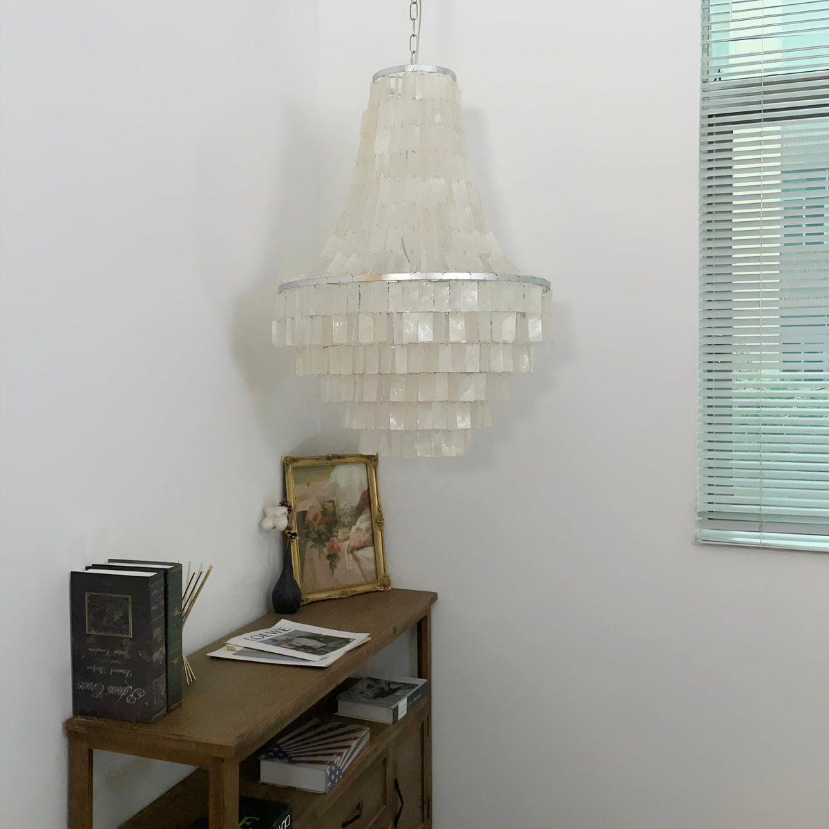 Naciira Chandelier Boho Shell Tiered