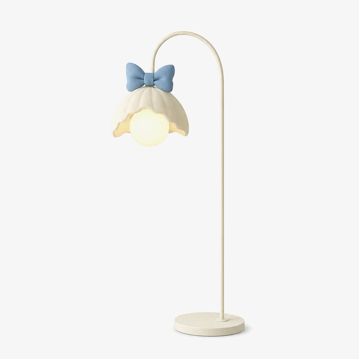 Bow Trim Petal Shade Floor Lamp