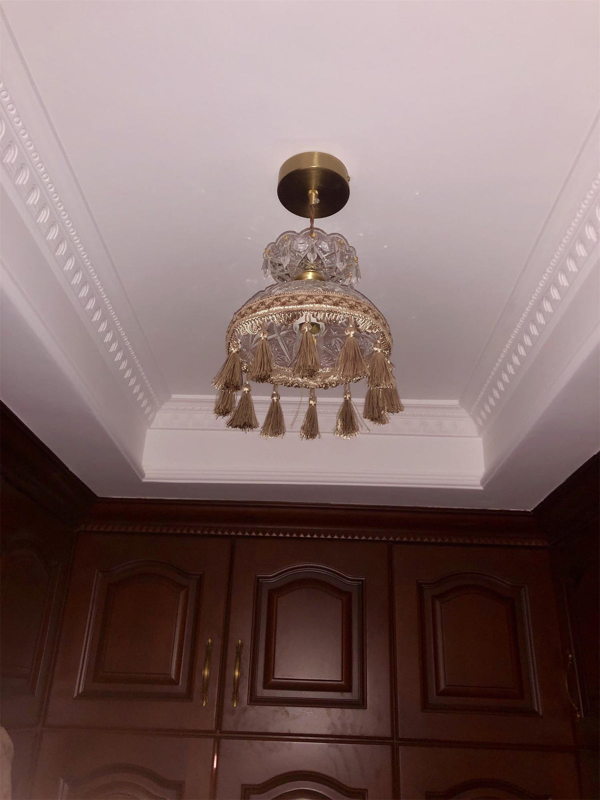 Devel Brass Glass Luxurious Pendant Light