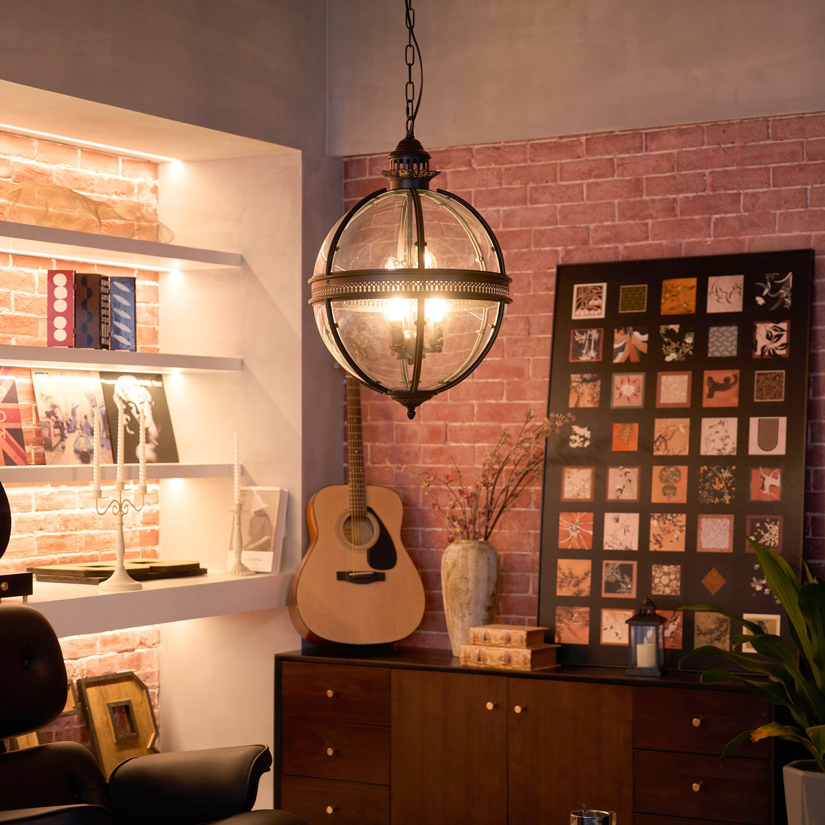 Voby Glass Linear Pendant Light