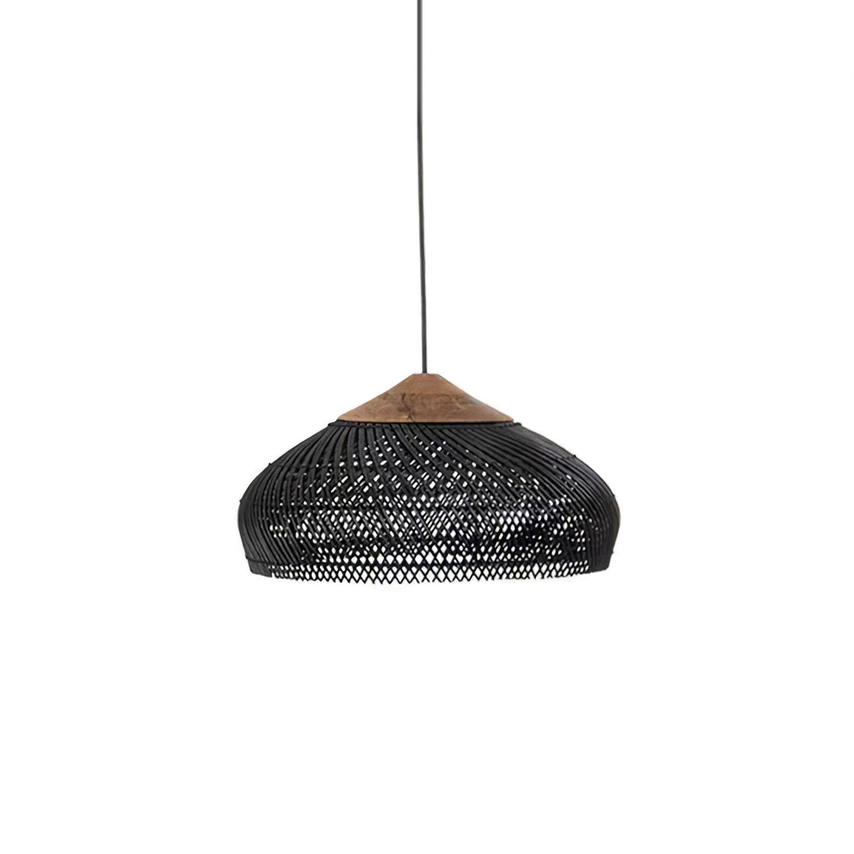 Braided Rattan Swag Pendant Lamp