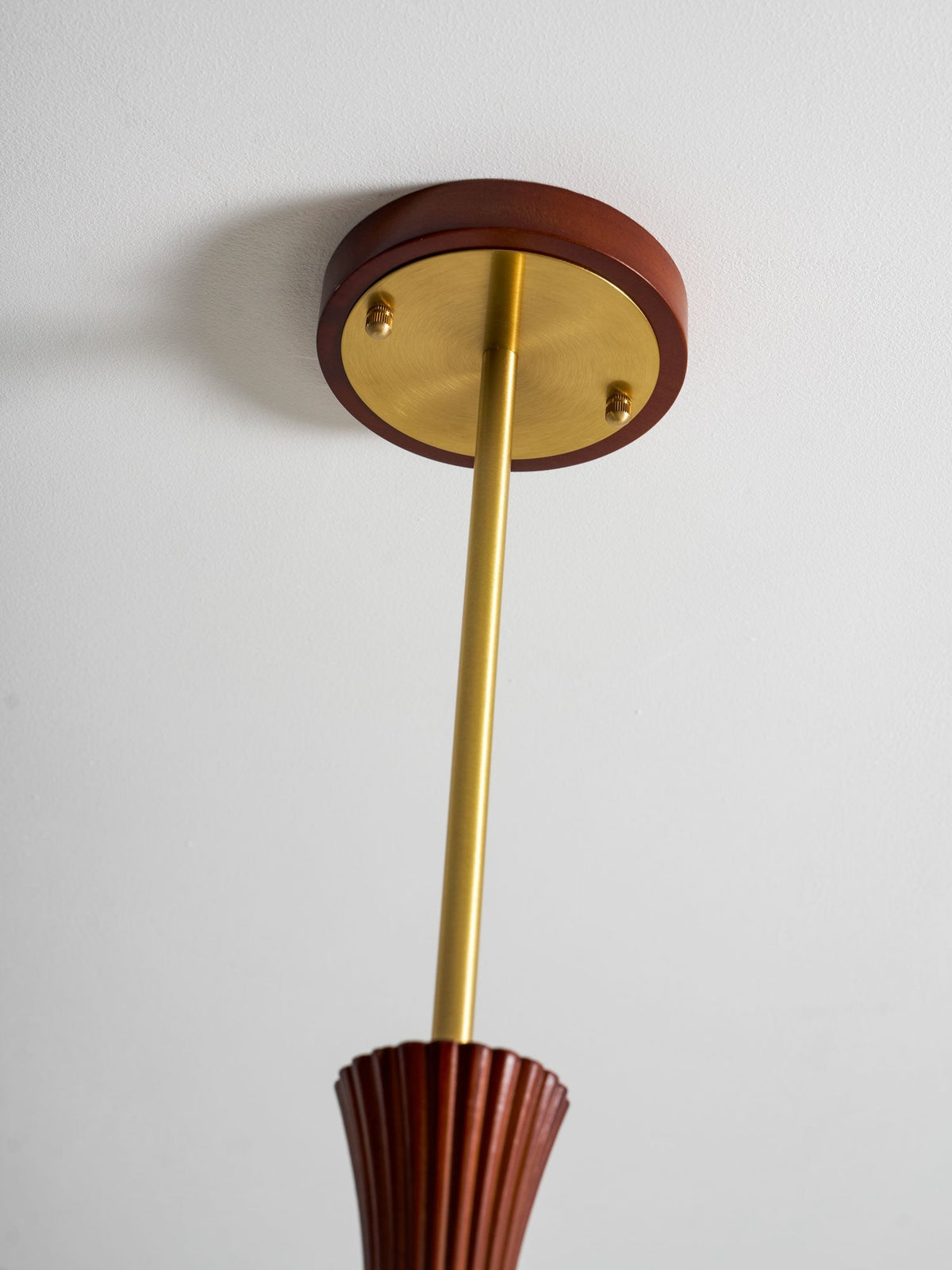 Jazia Brass Wooden Persimmon Chandelier