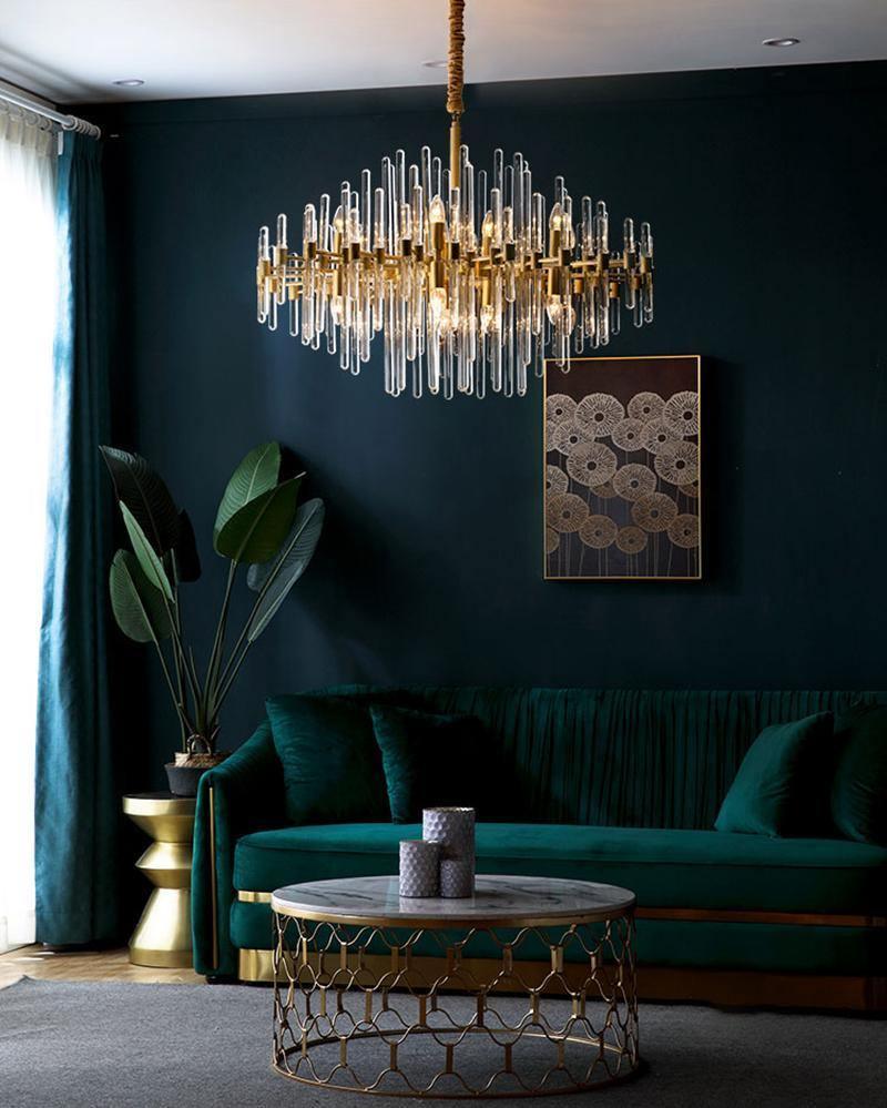 Jorine Chandelier Antique Brass Starburst