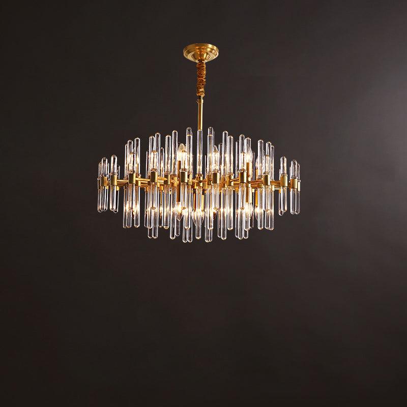 Jorine Chandelier Antique Brass Starburst