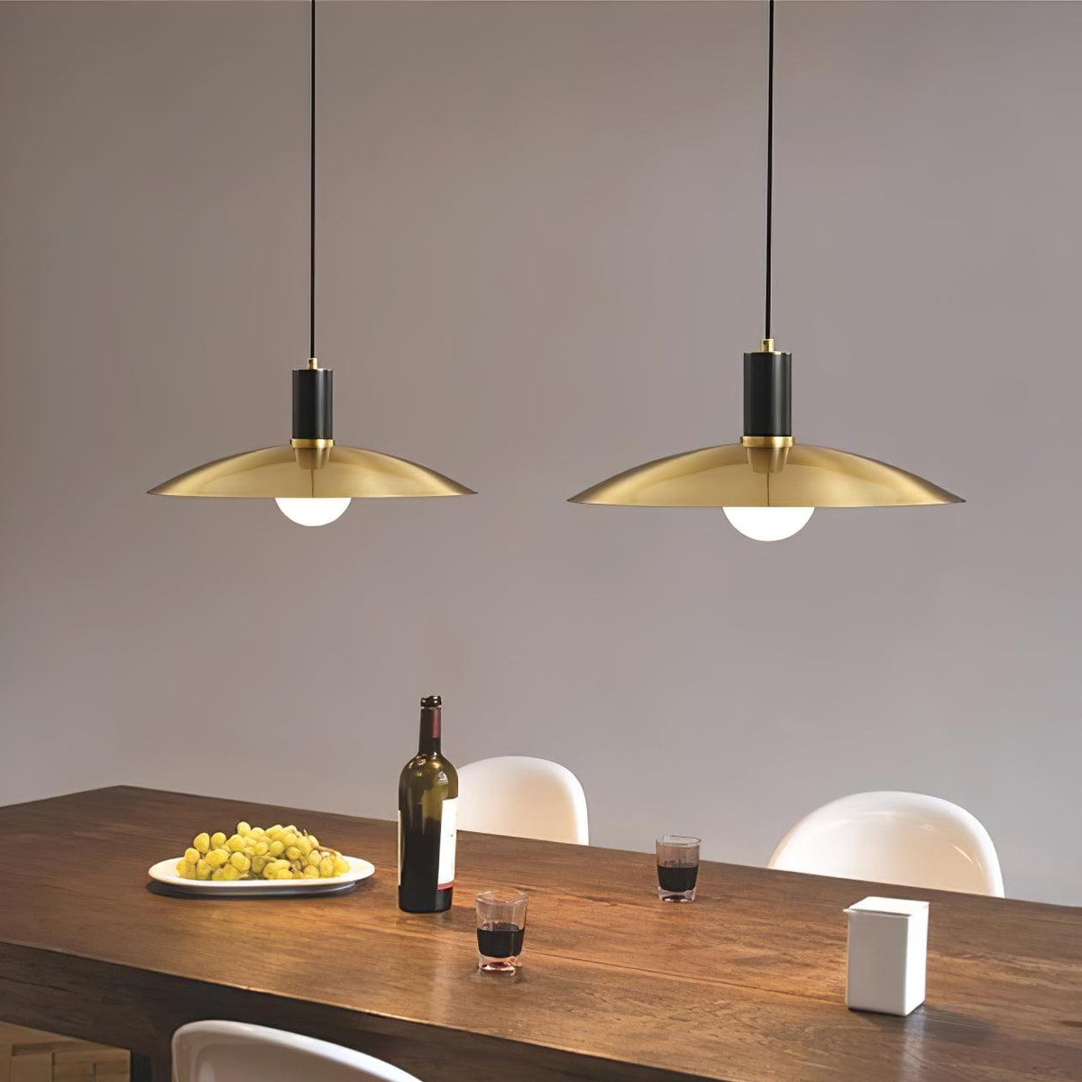 Thalora Brass & Glass Classic Pendant Lamp