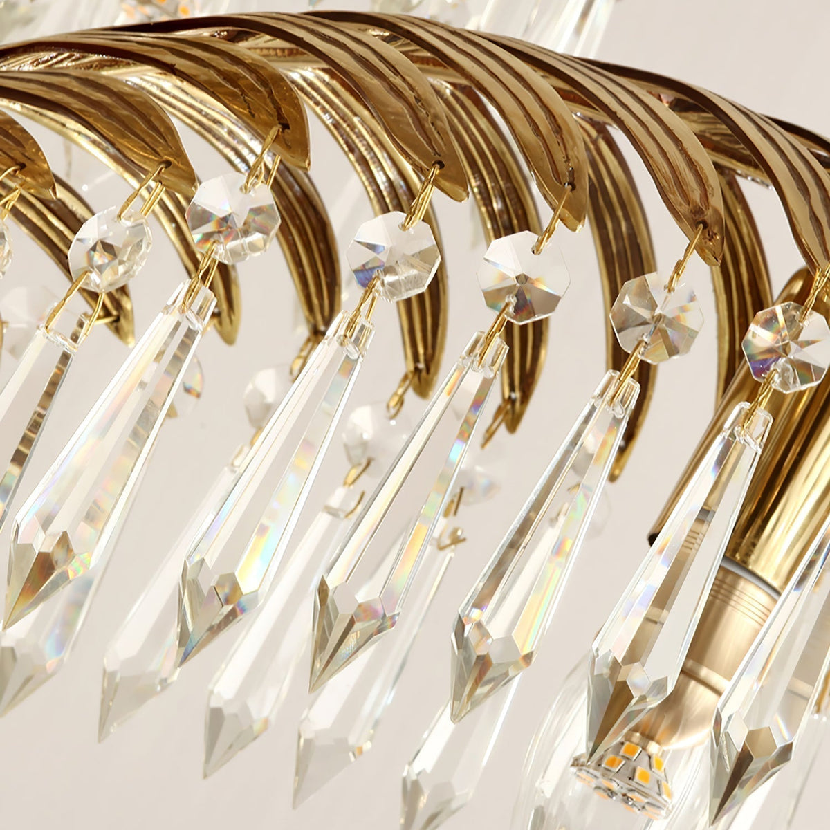 Kilwen Regal Brass Crystal Chandelier