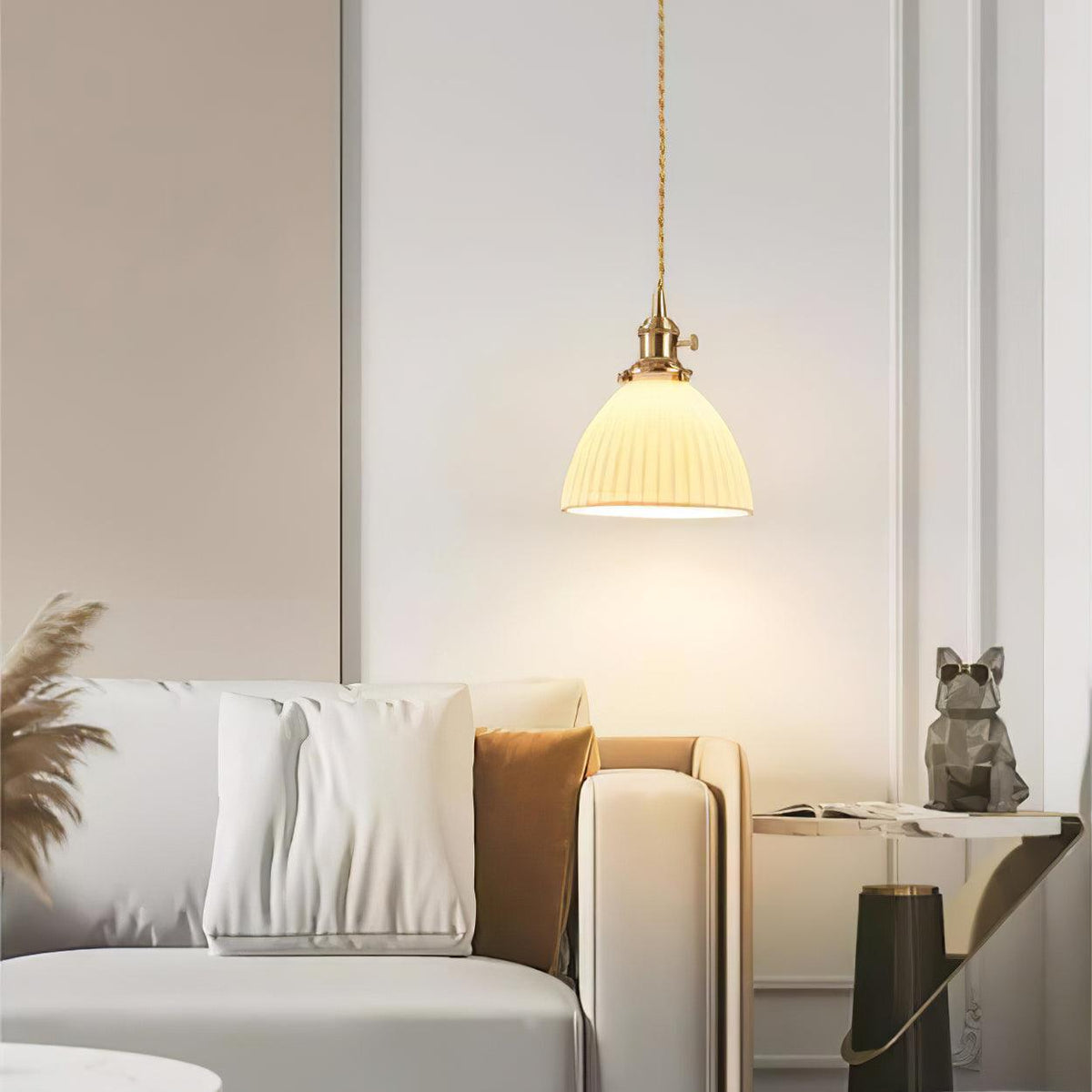 Ornoryra Vintage Glass Pendant Light