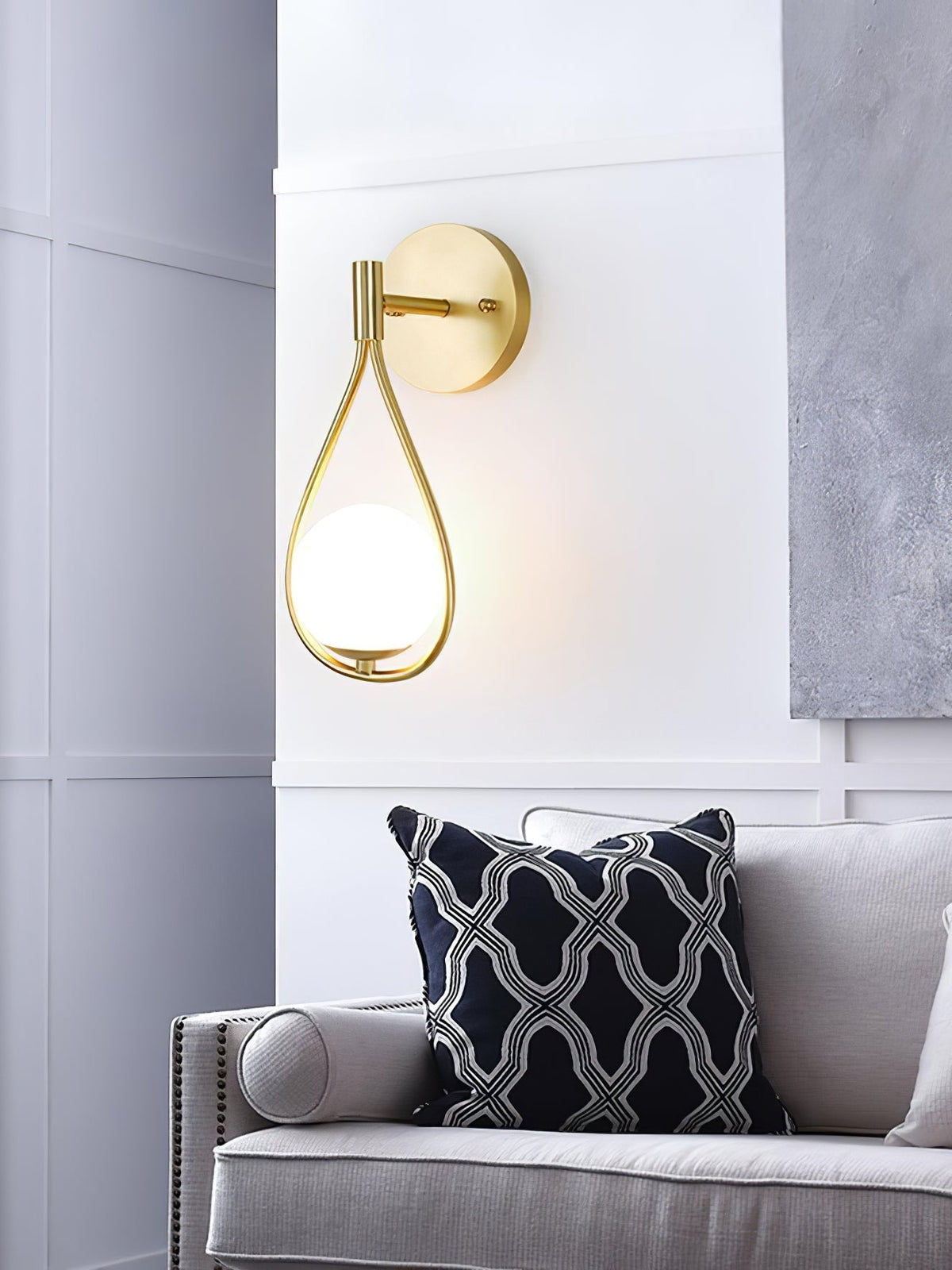 Eiralaya Modern Minimalist Vanity Brass Glass Wall Lamp