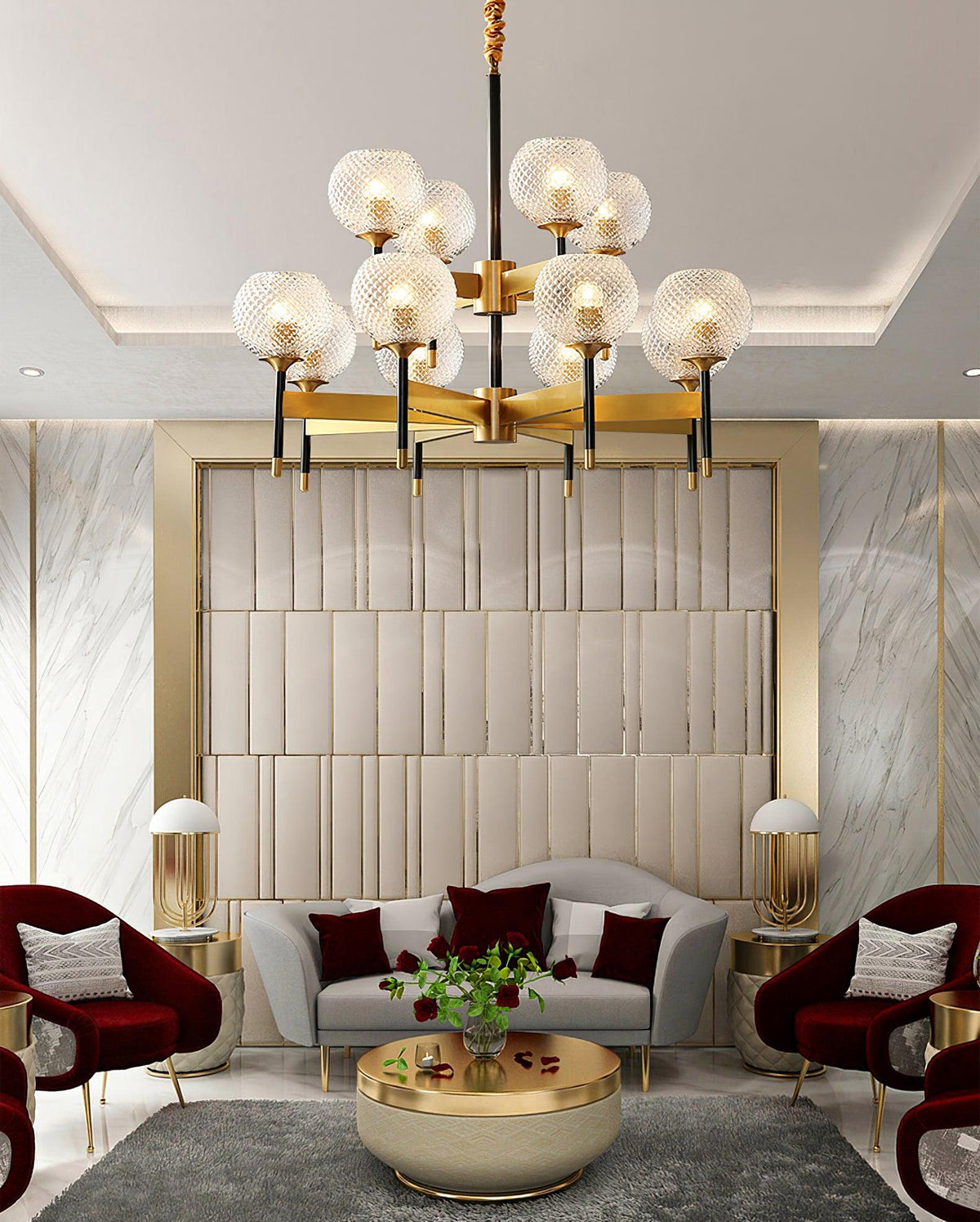 Glint Modern Brass Chandelier