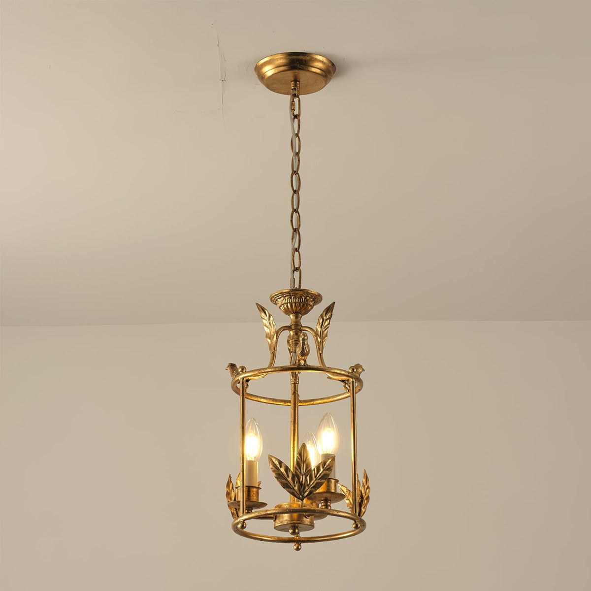 Arlen Baroque Style Metal Lantern Pendant Light