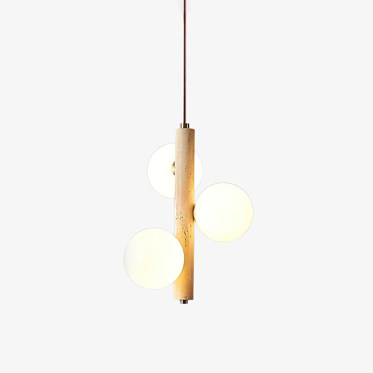 Aursorel Multi-Globe Travertine Pendant Light