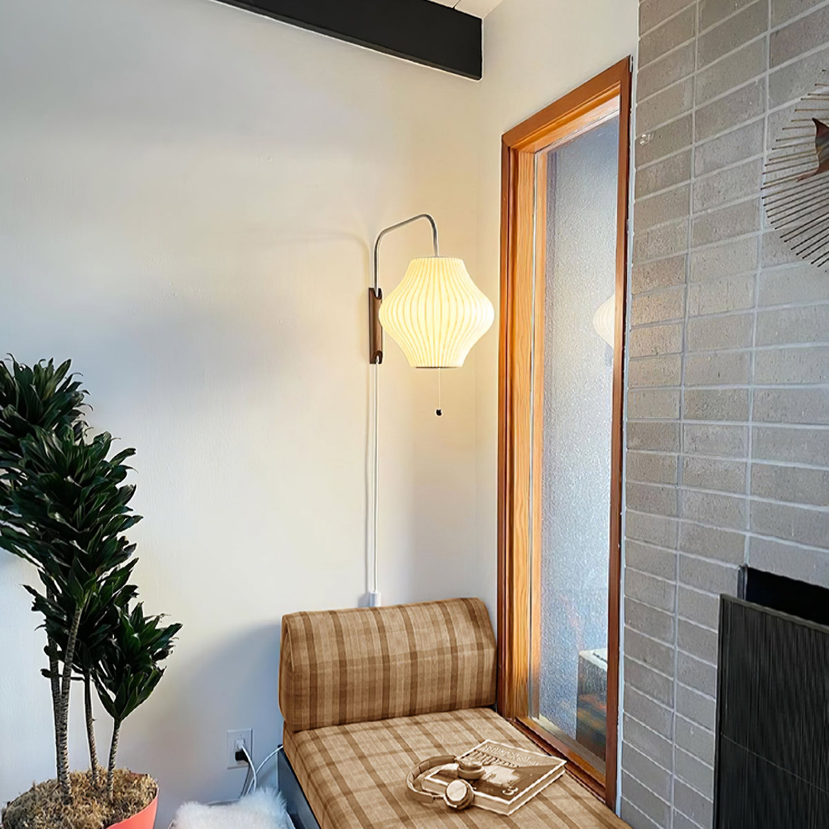 Hugo Wall Sconce Walnut Ball