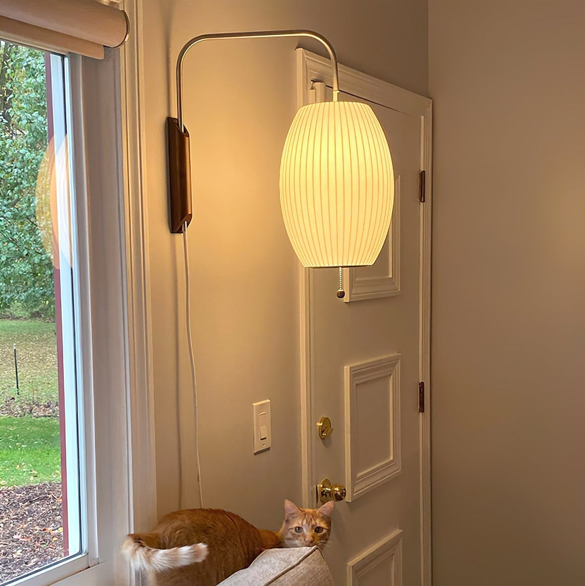 Hugo Wall Sconce Walnut Ball
