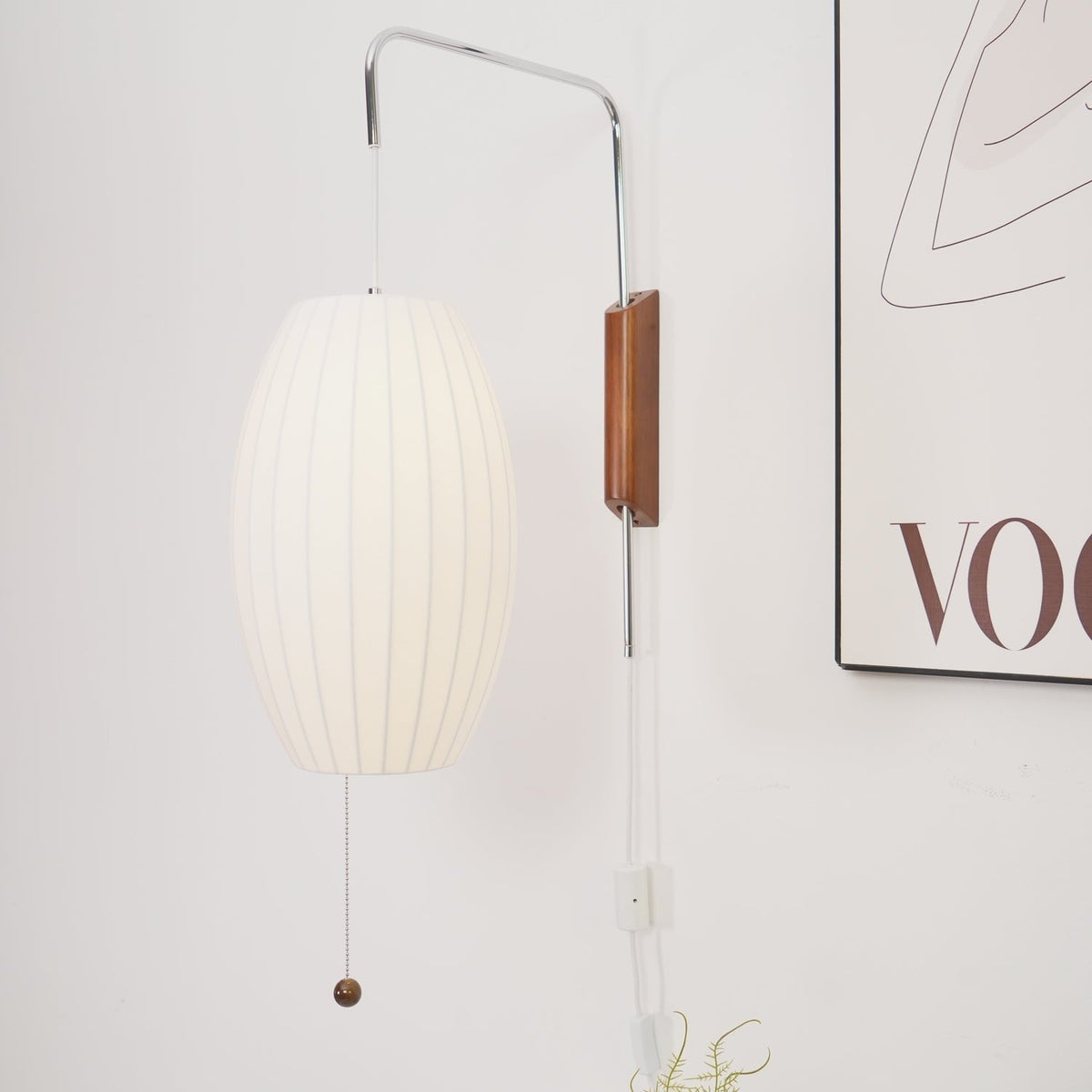 Hugo Wall Sconce Walnut Ball
