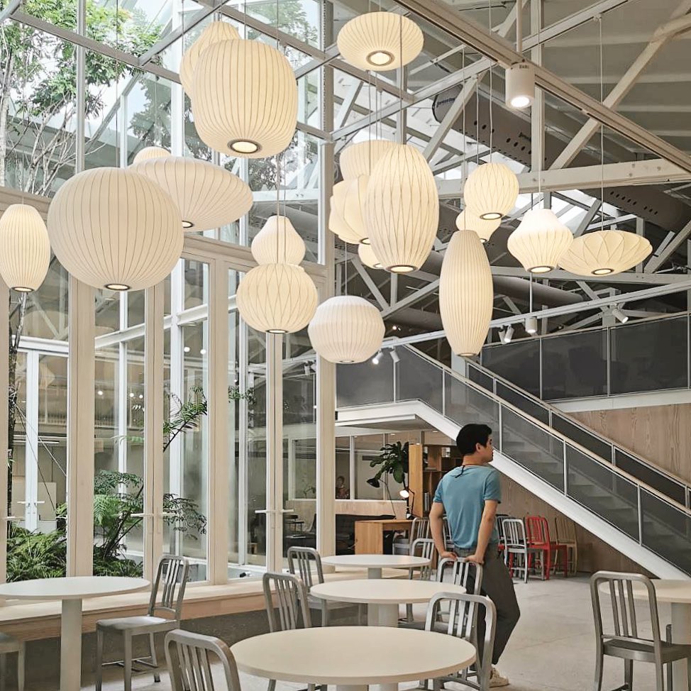 Nebula Bubble Mulberry Silk Pendant Lamp