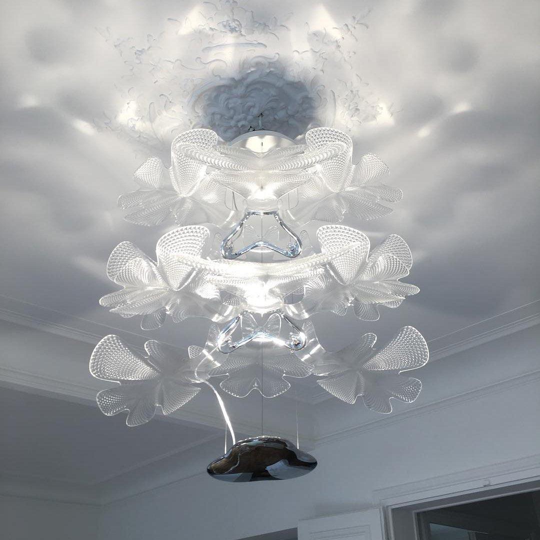 Ravis Chandelier Suspension Clear Leaf