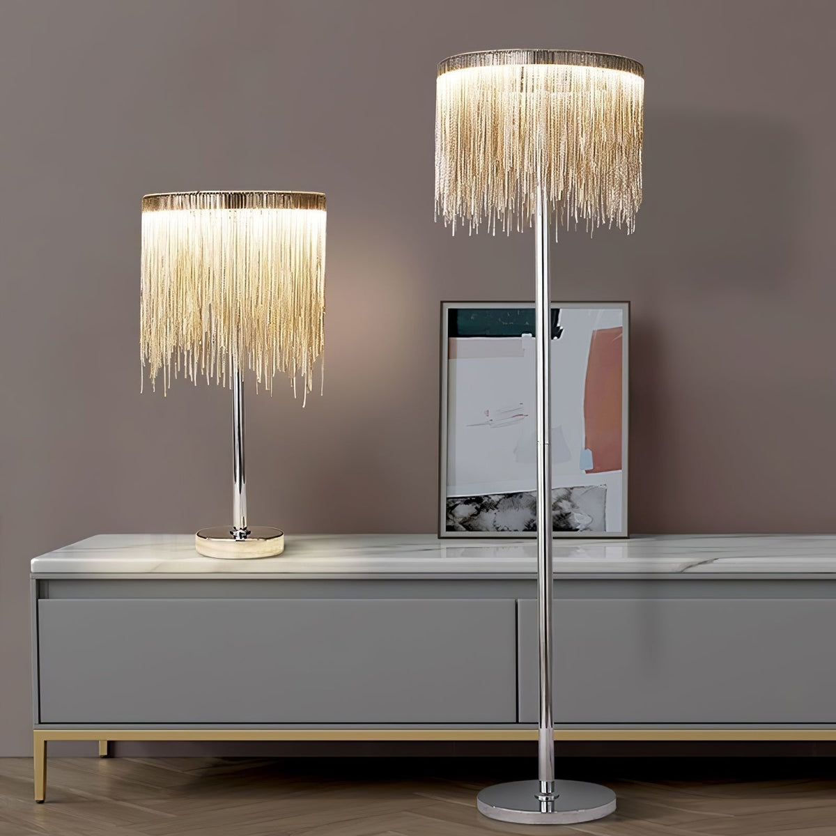 Fringe Cadena Tassel Floor Lamp