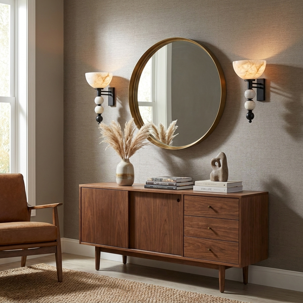 Loxhurst Alabaster Wall Sconce
