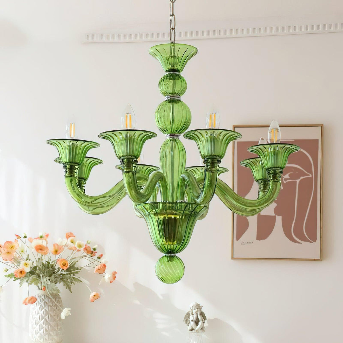 Vase Chandelier Murano Glass Exotic