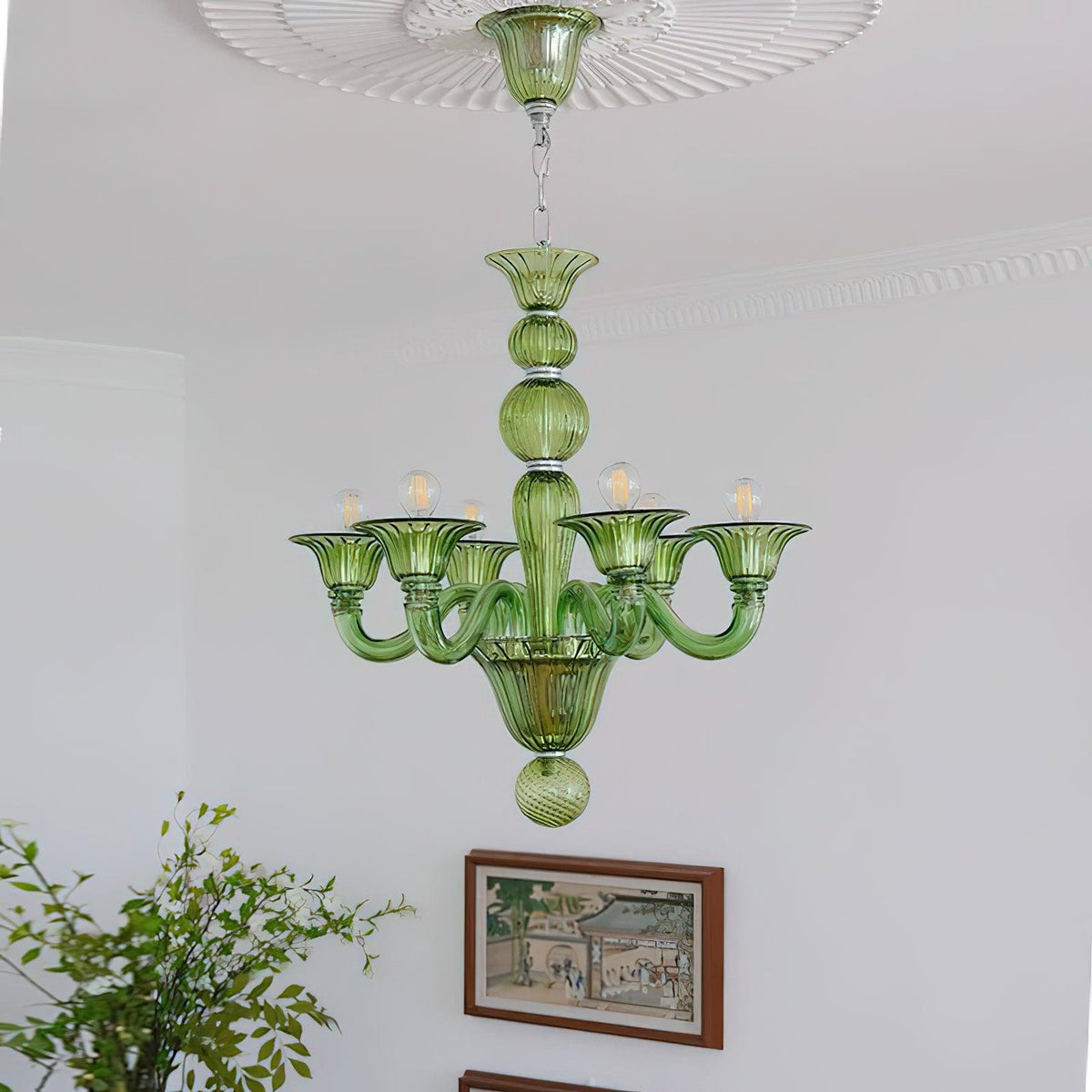 Vase Chandelier Murano Glass Exotic