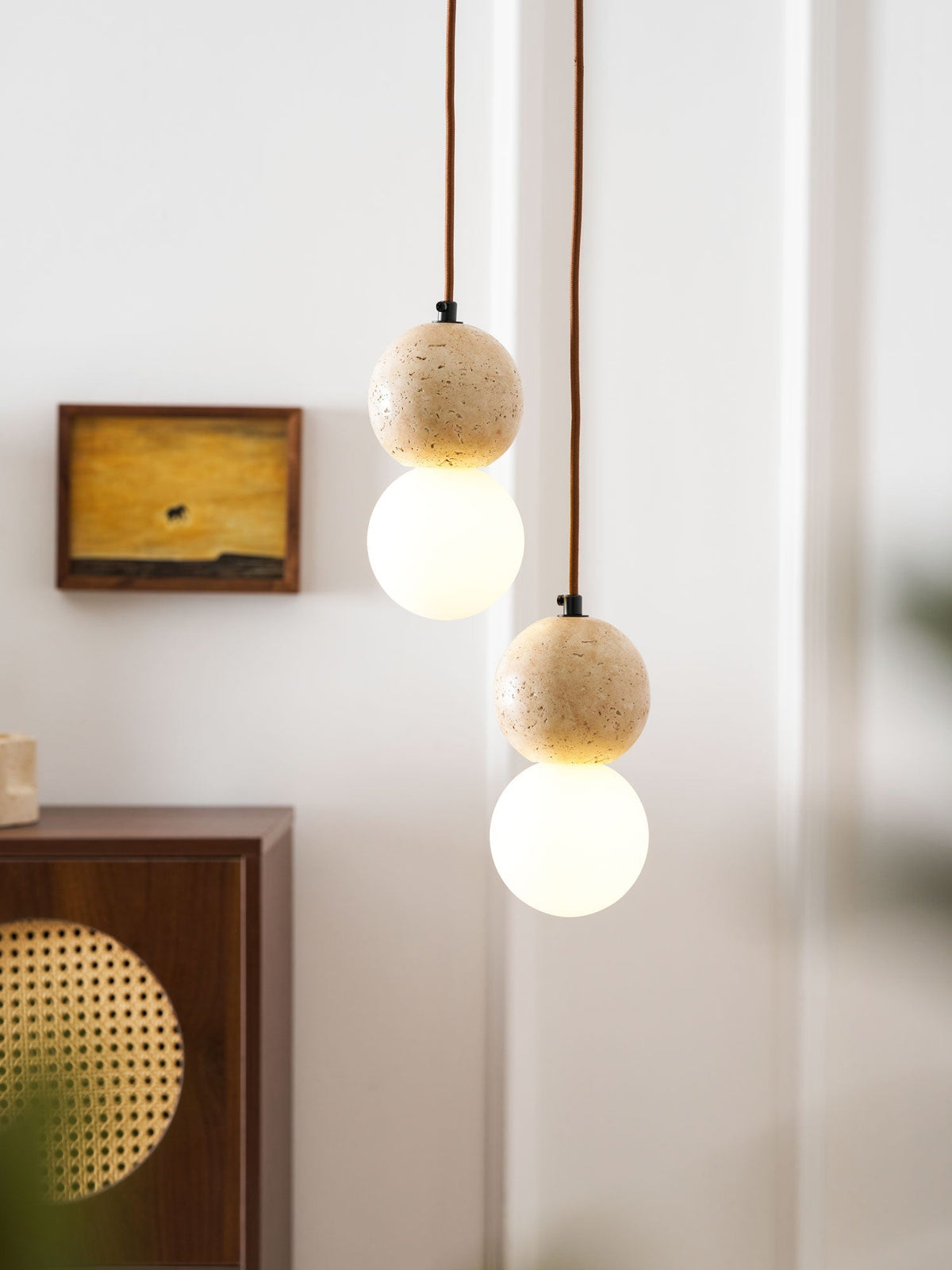 Bohya Travertine Pendant Light