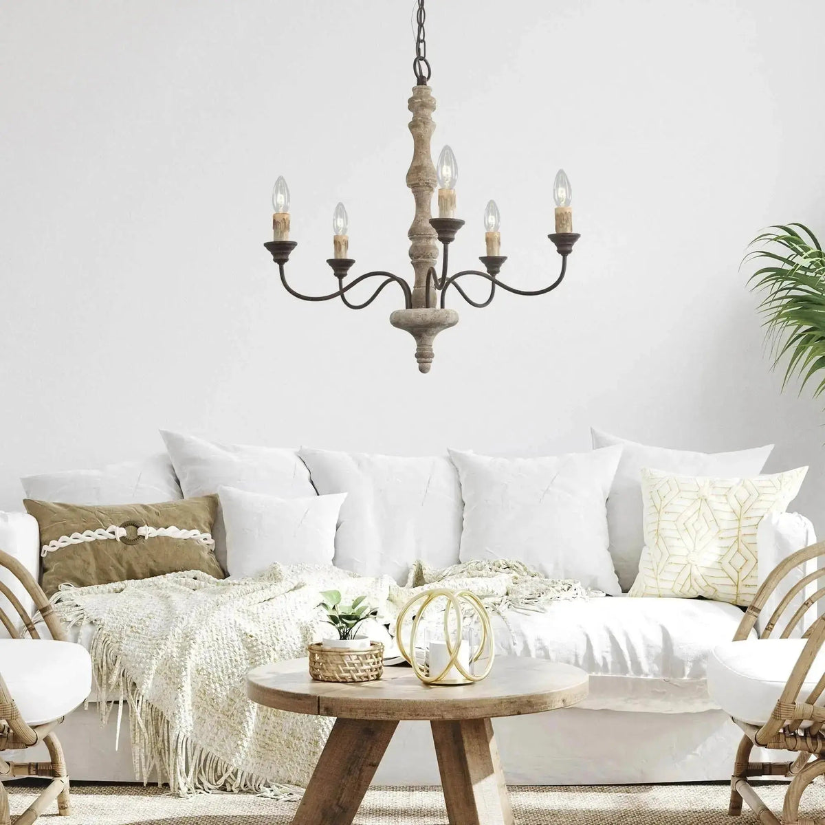 Lumeliel Chandelier Candlestick Farmhouse Rustic