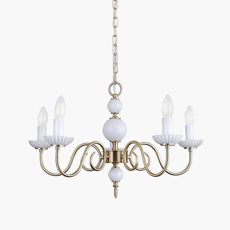Oriirira Chandelier Carlita Gold Modern Five-Armed