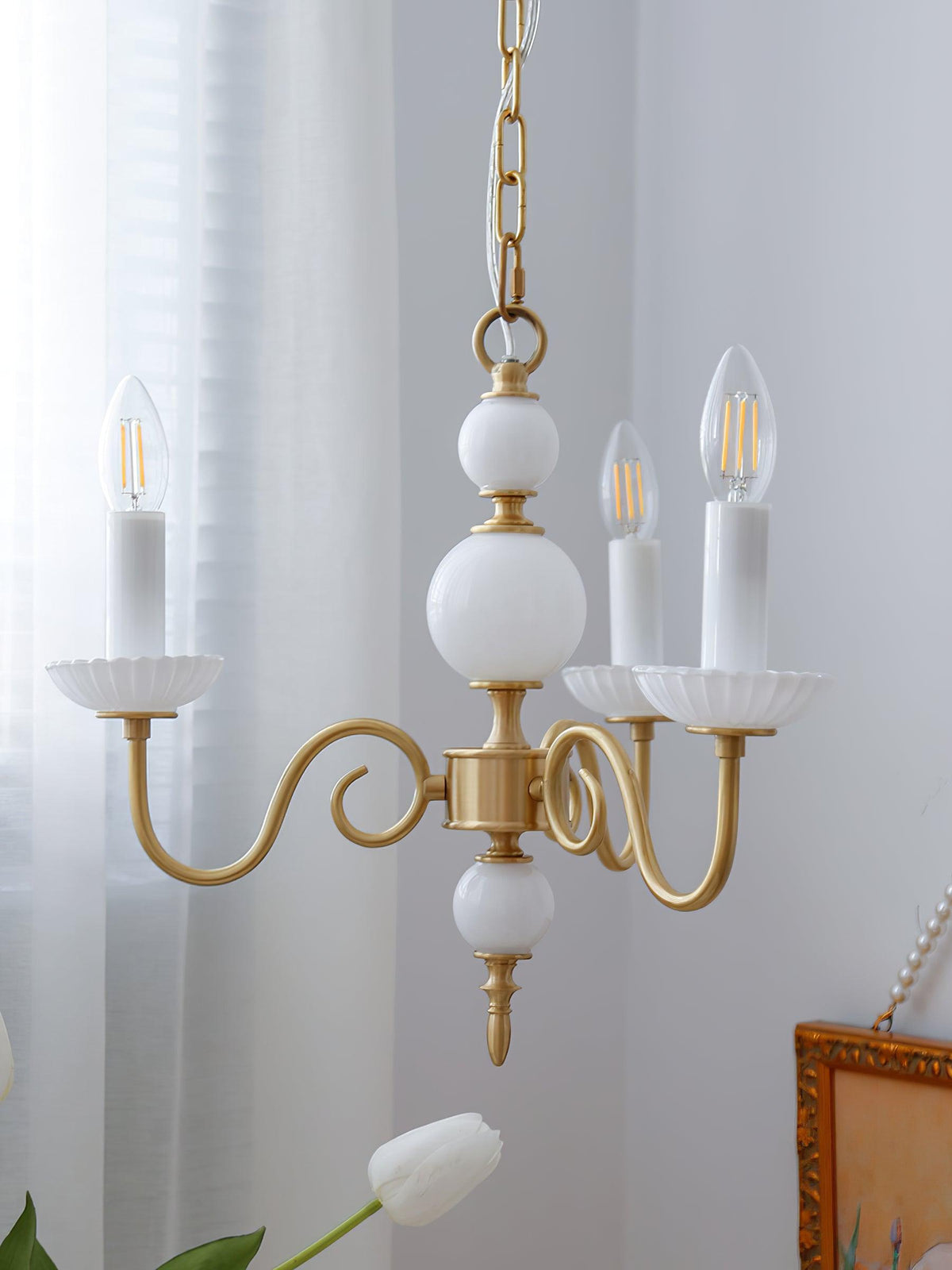 Oriirira Chandelier Carlita Gold Modern Five-Armed