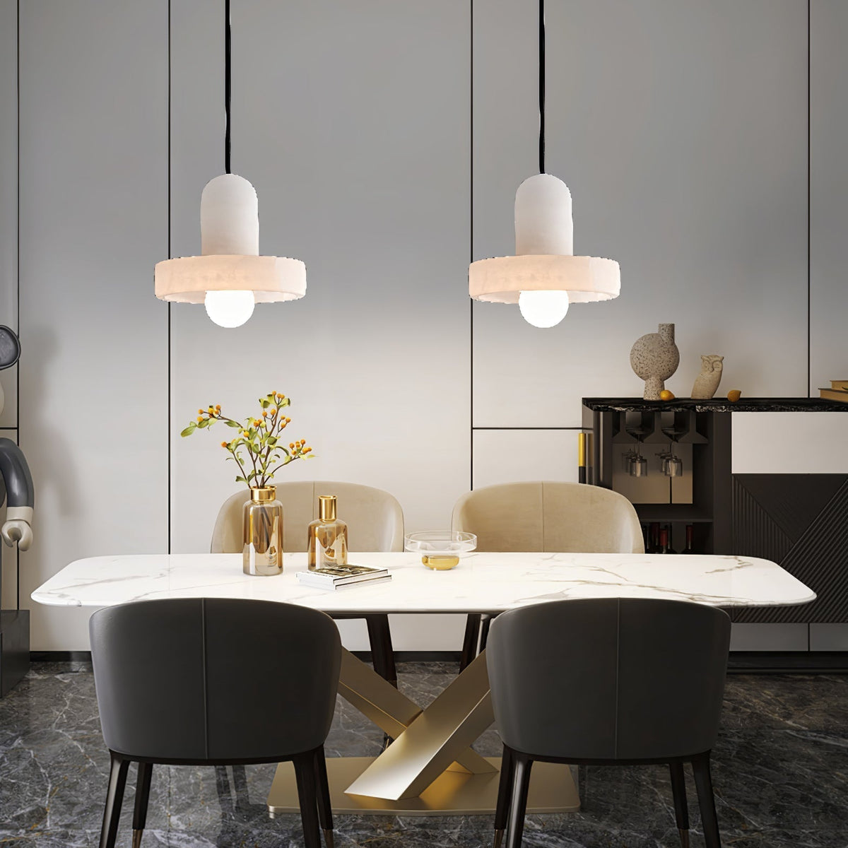 Eirven Stacked Alabaster Pendant Light
