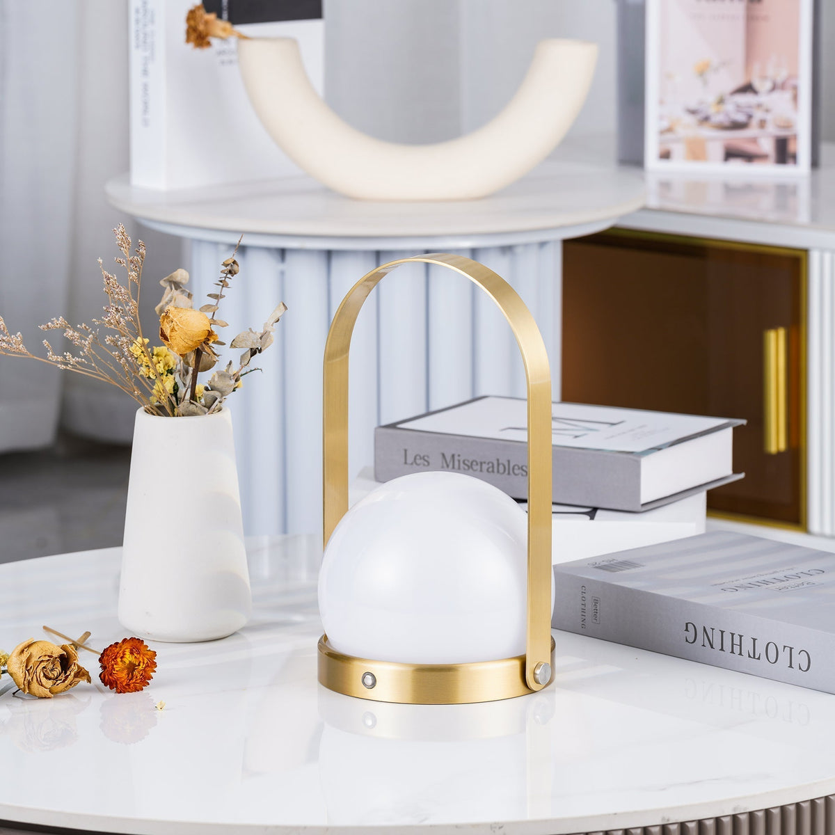Zenon Glass Minimalist Table Lamp
