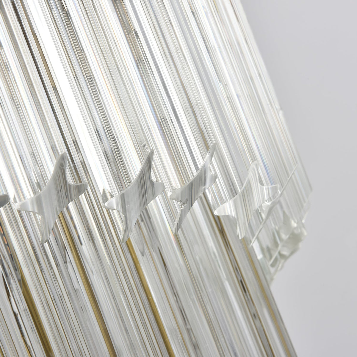 Paisley Spiral Clear Glass Chandelier