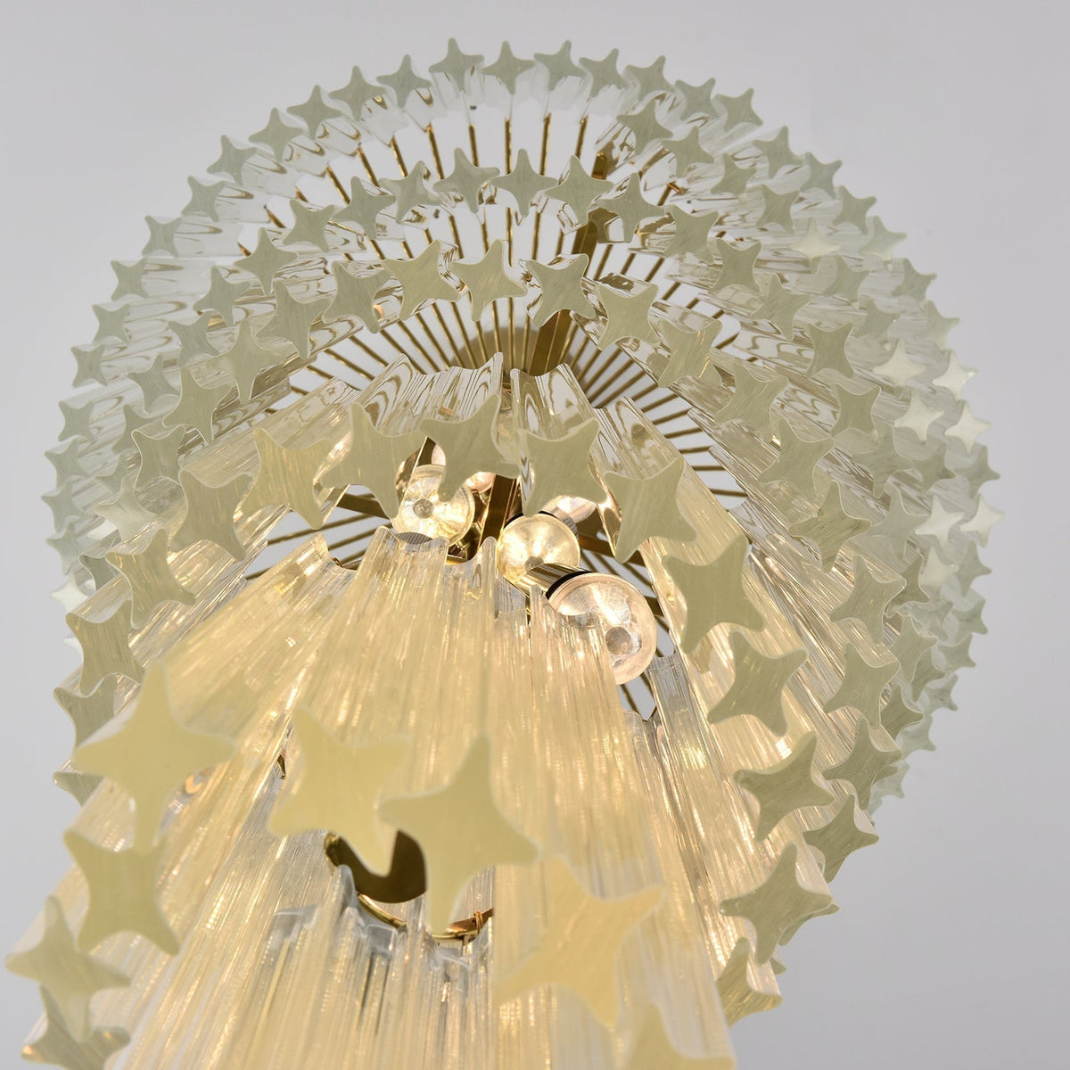 Paisley Spiral Clear Glass Chandelier