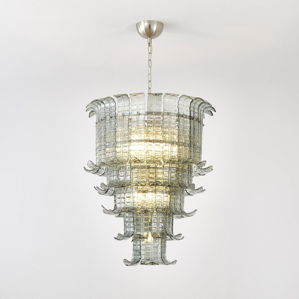 Yisk Chandelier Cascade Murano Glass Tiered Vintage