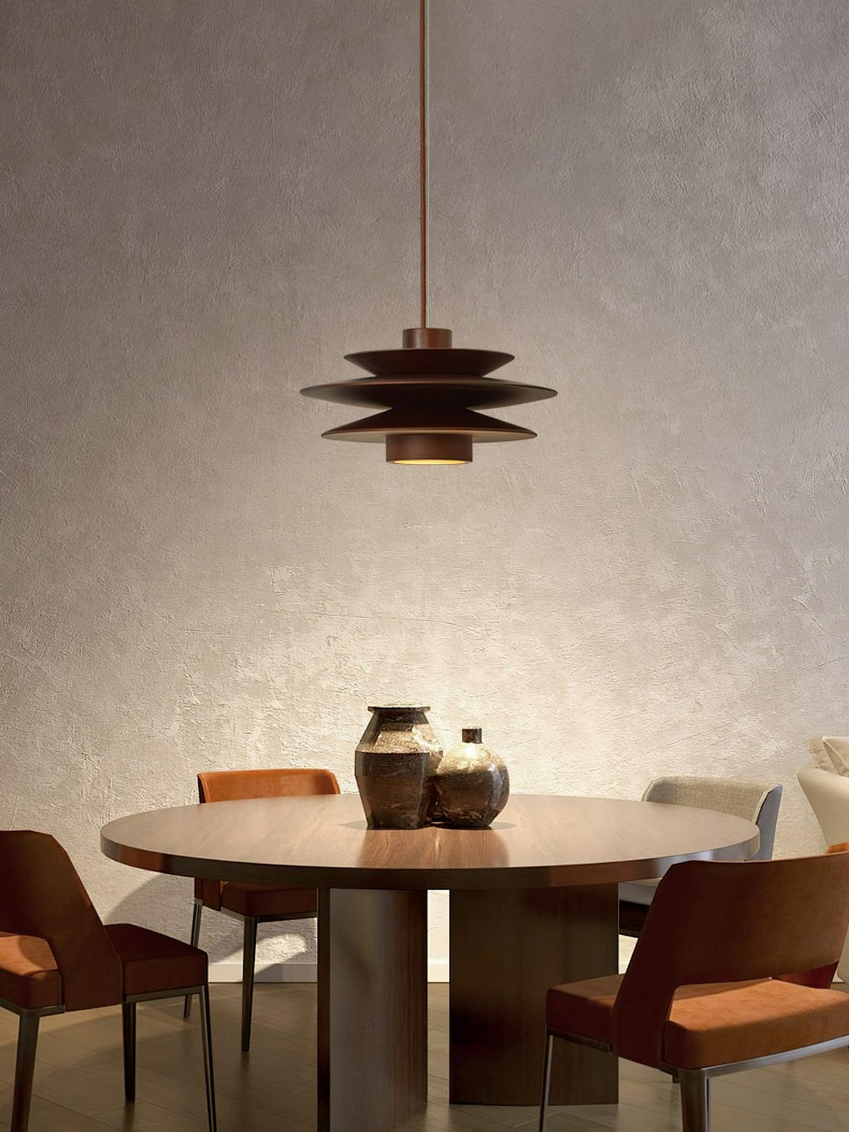 Hoko Wooden Disc Pendant Light