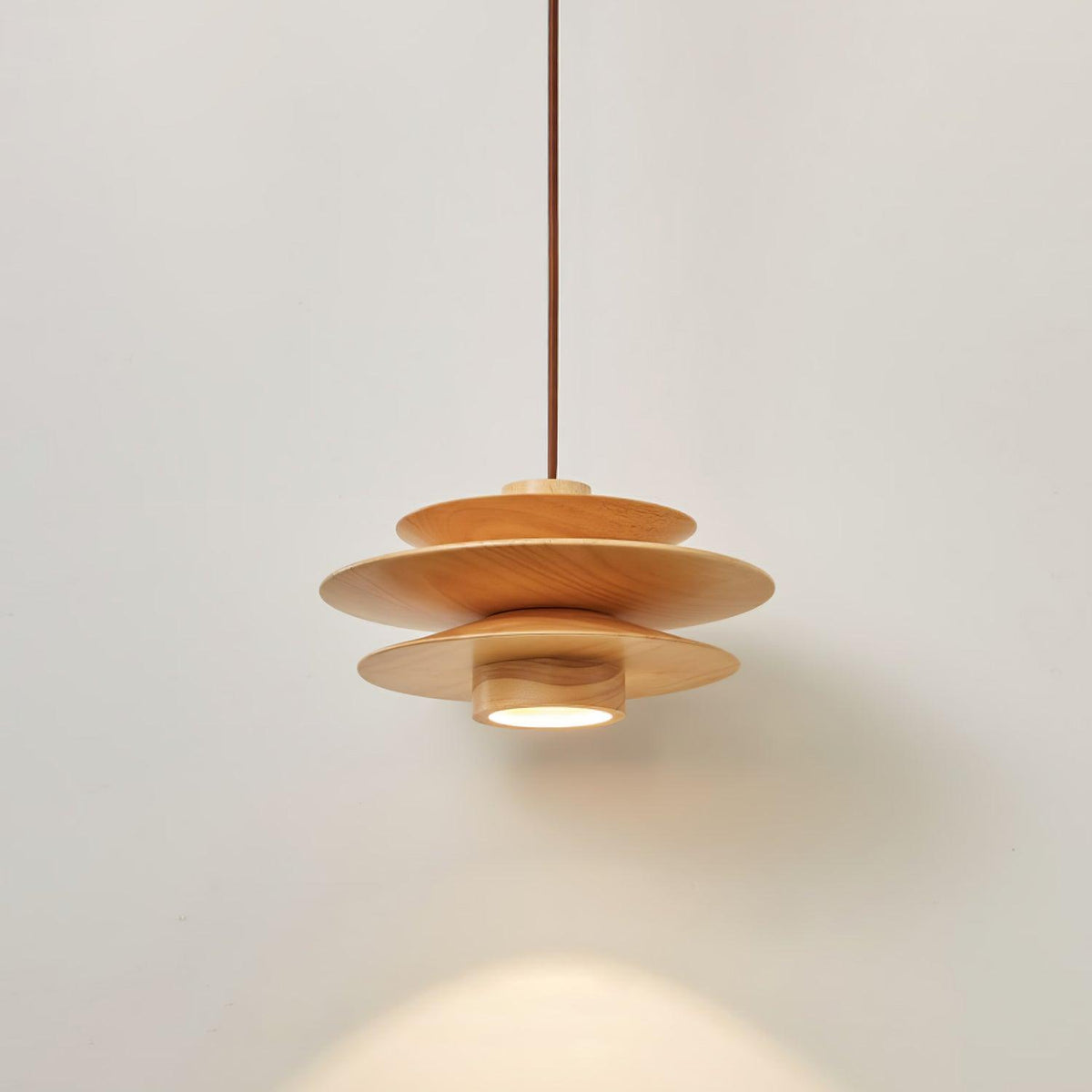 Hoko Wooden Disc Pendant Light