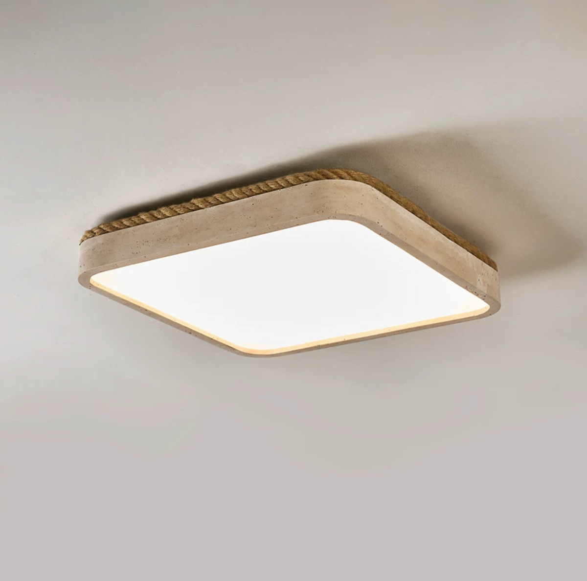 Ivermont Travertine Flush Mount Light