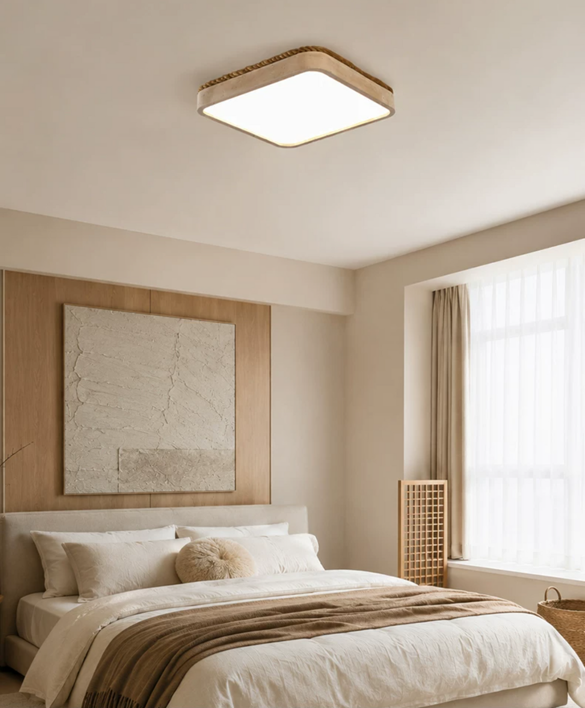 Ivermont Travertine Flush Mount Light