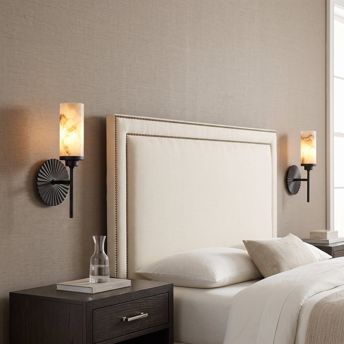 Alderhaven Alabaster Wall Sconce