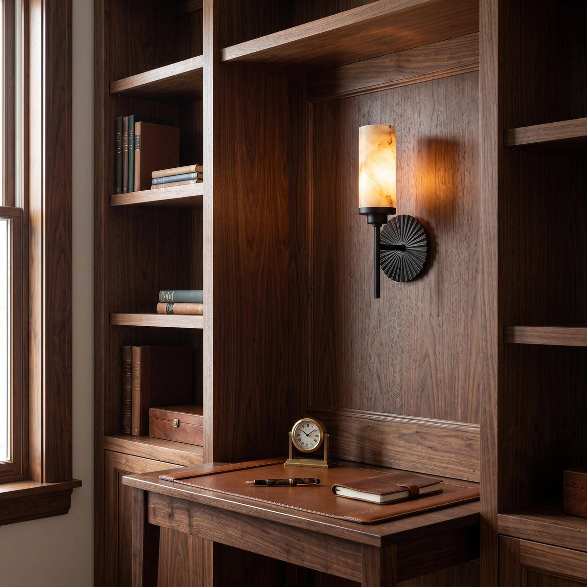 Alderhaven Alabaster Wall Sconce