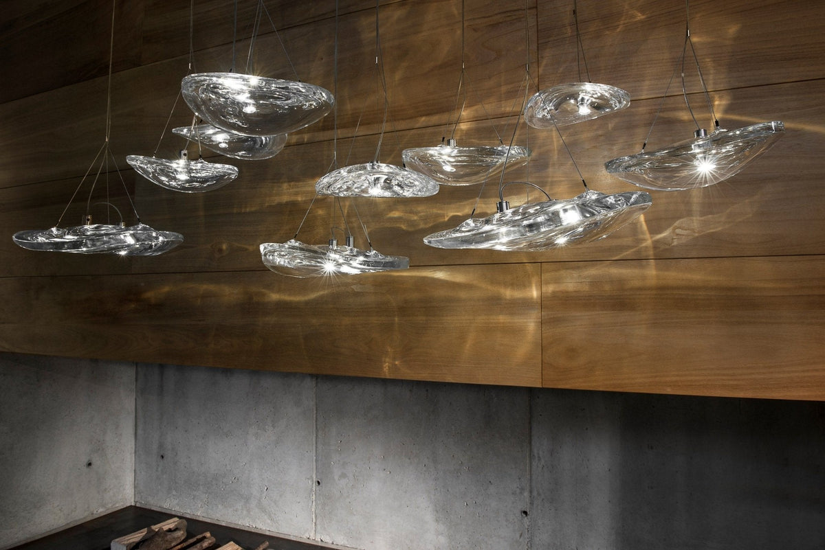 Glacial Float Cascade Glass Chandelier