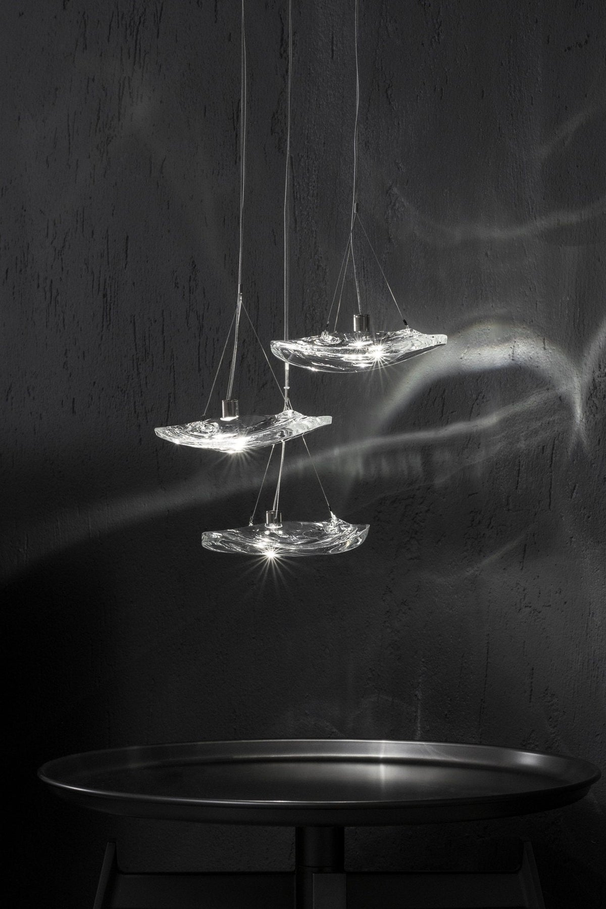 Glacial Float Cascade Glass Chandelier