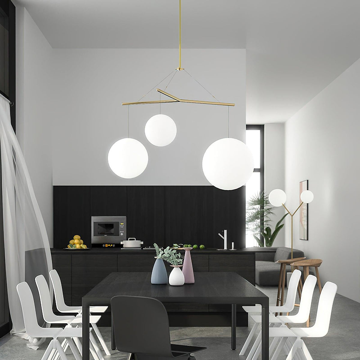 Triad Minimalist Glass Pendant Lamp