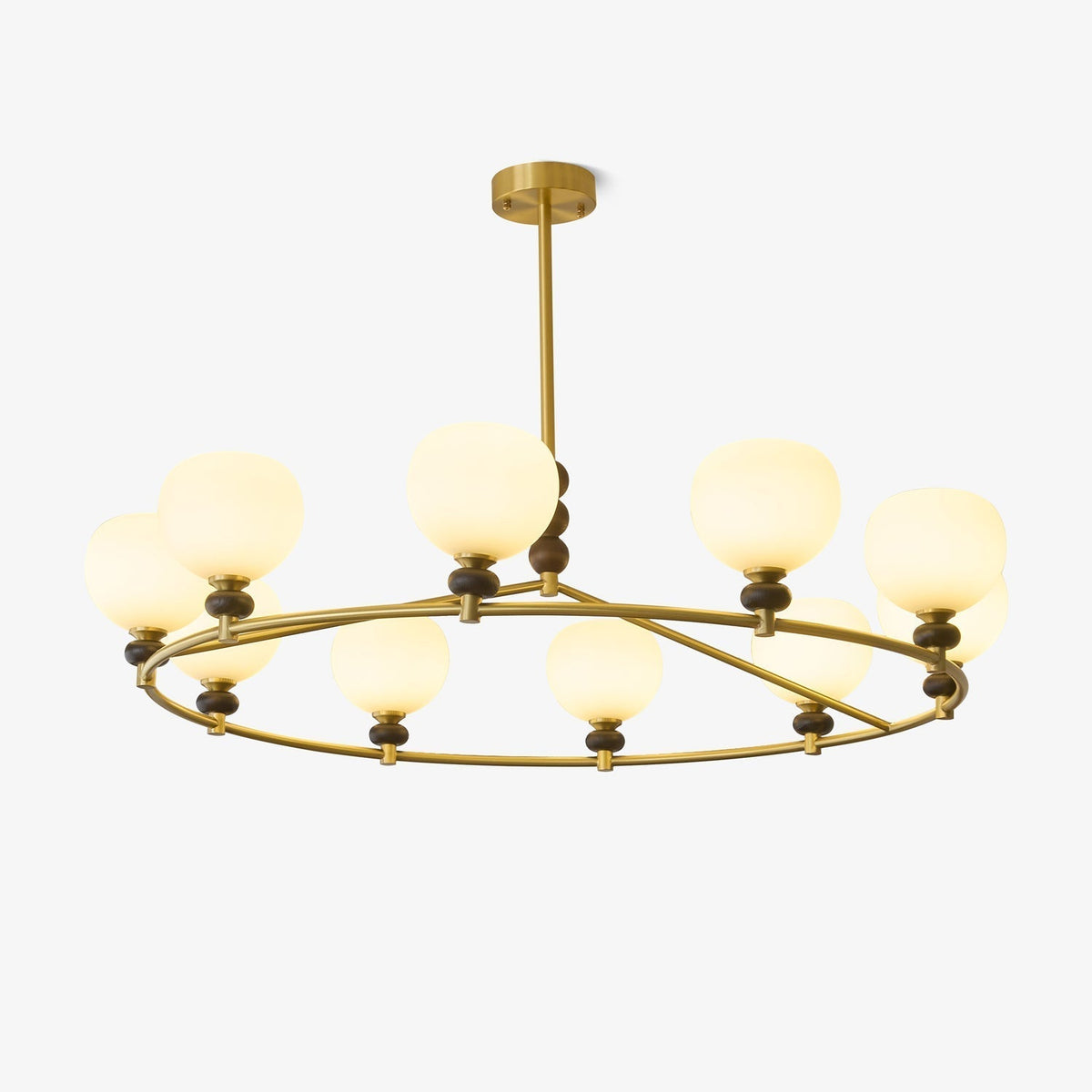 Nydoriel Premium Nordic Art Brass Wood Chandelier
