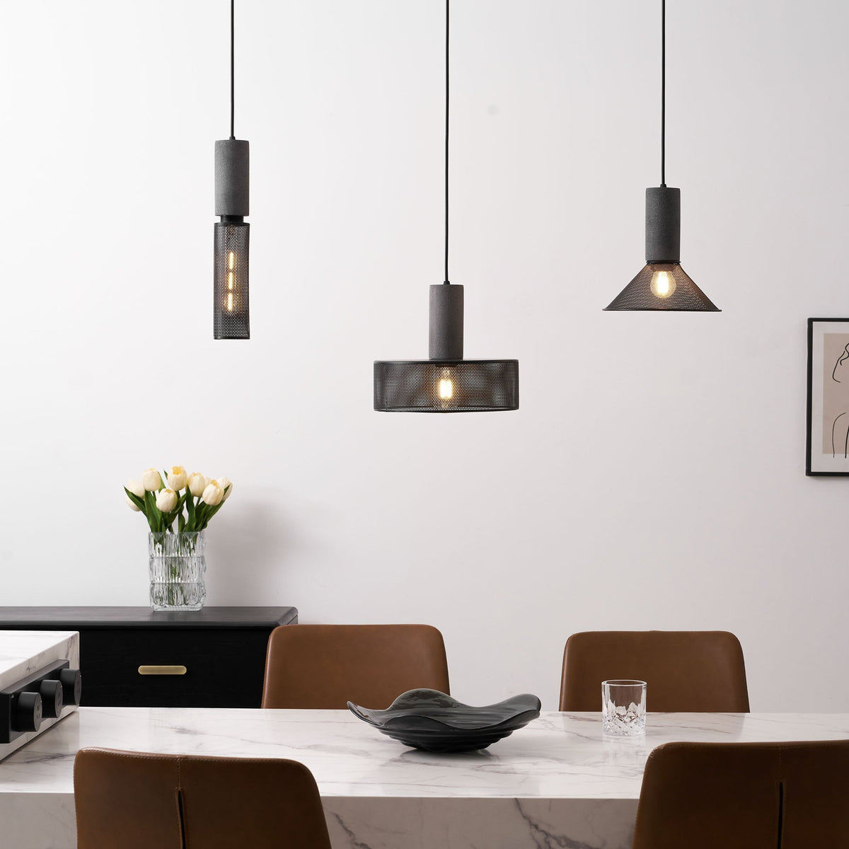 Xiyel Cement Mesh Pendant Light
