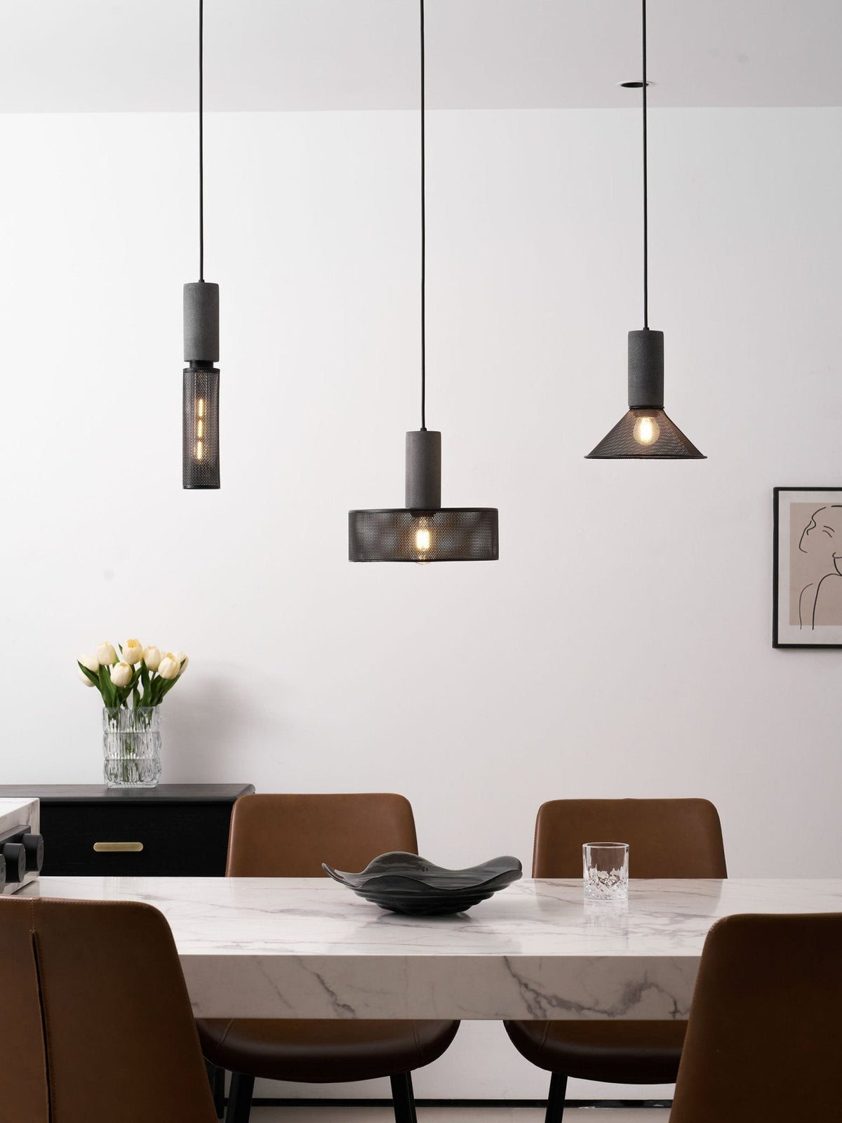 Xiyel Cement Mesh Pendant Light