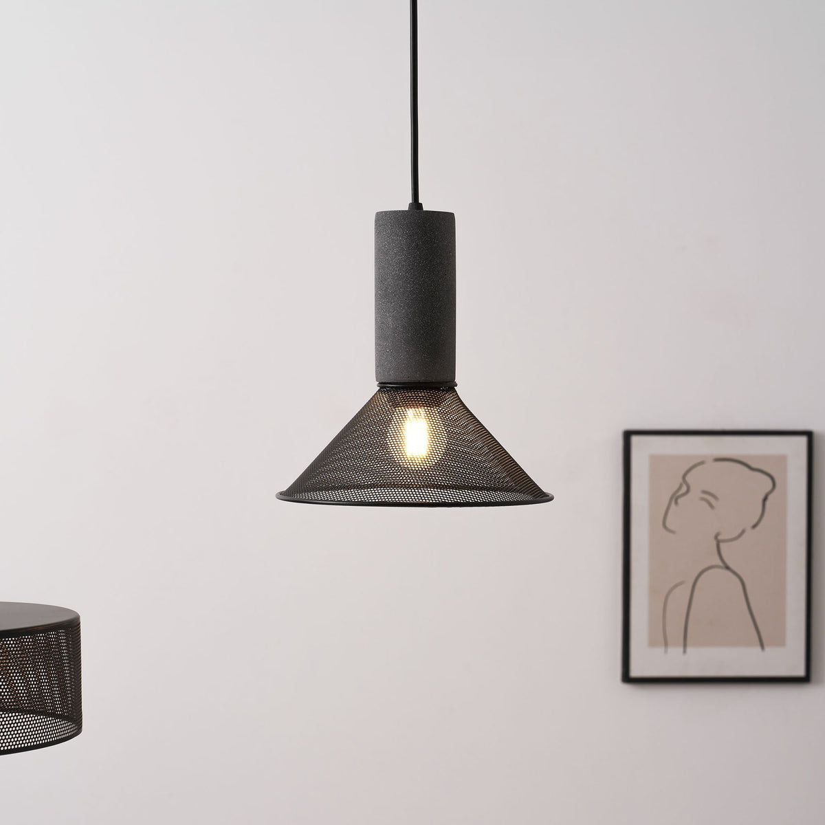 Xiyel Cement Mesh Pendant Light