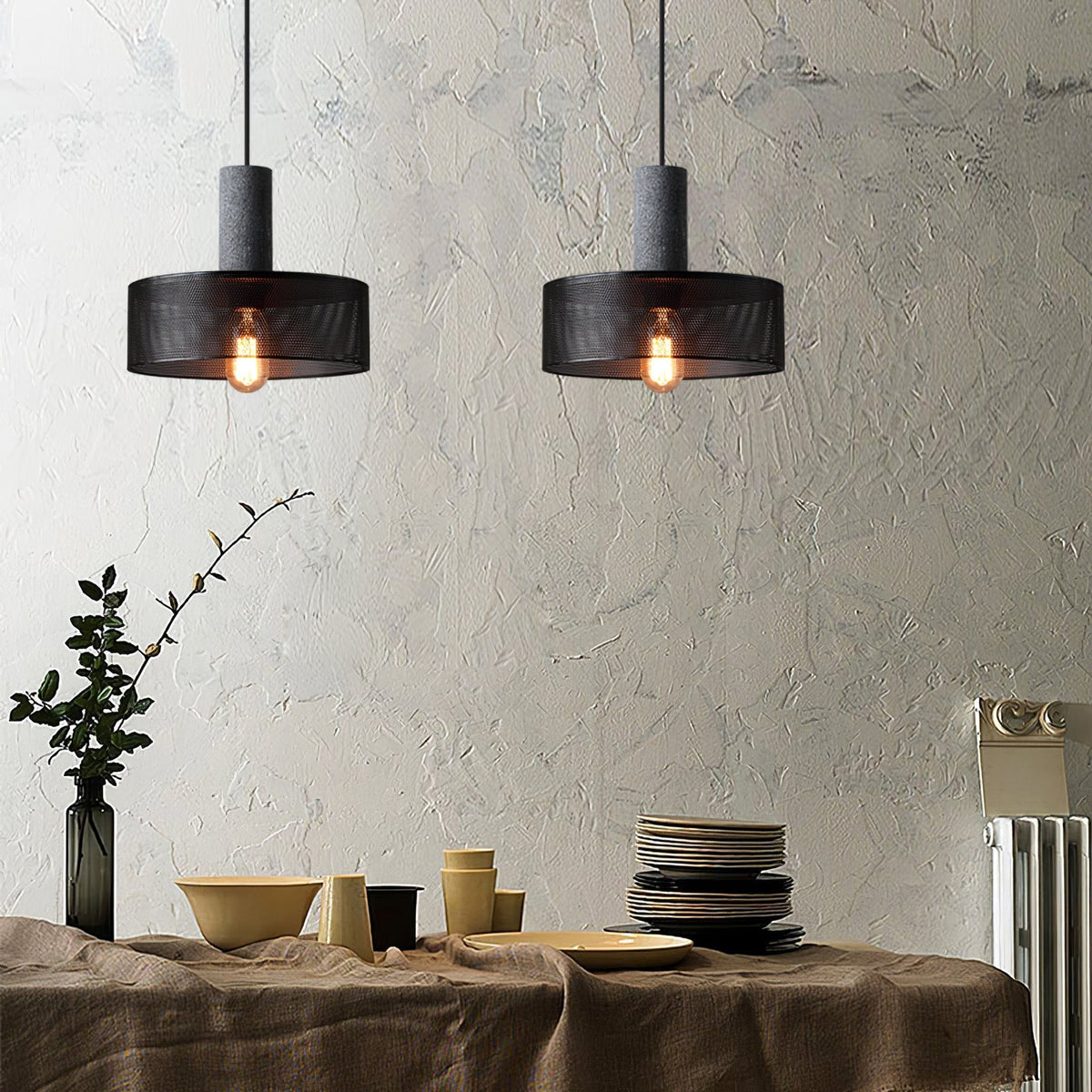 Xiyel Cement Mesh Pendant Light