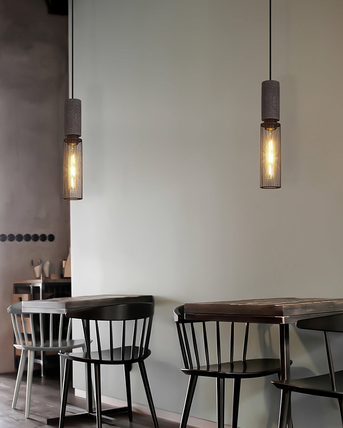 Hexa Cement Mesh Pendant Light